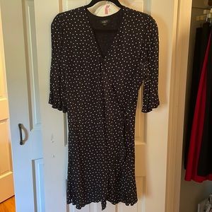 Loft polka dot wrap dress
